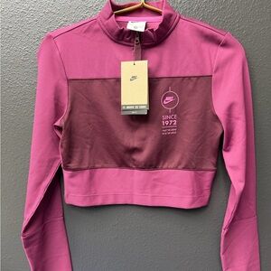 Nike Women's Two-Tone Pink Crop Top